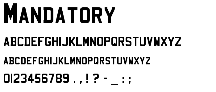 Mandatory.ttf
